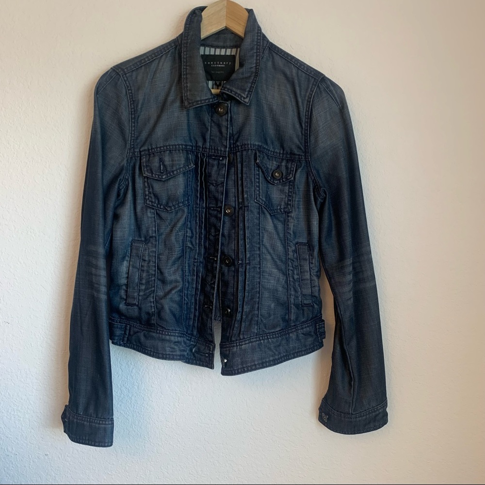 Sanctuary jean jacket dark blue sz M